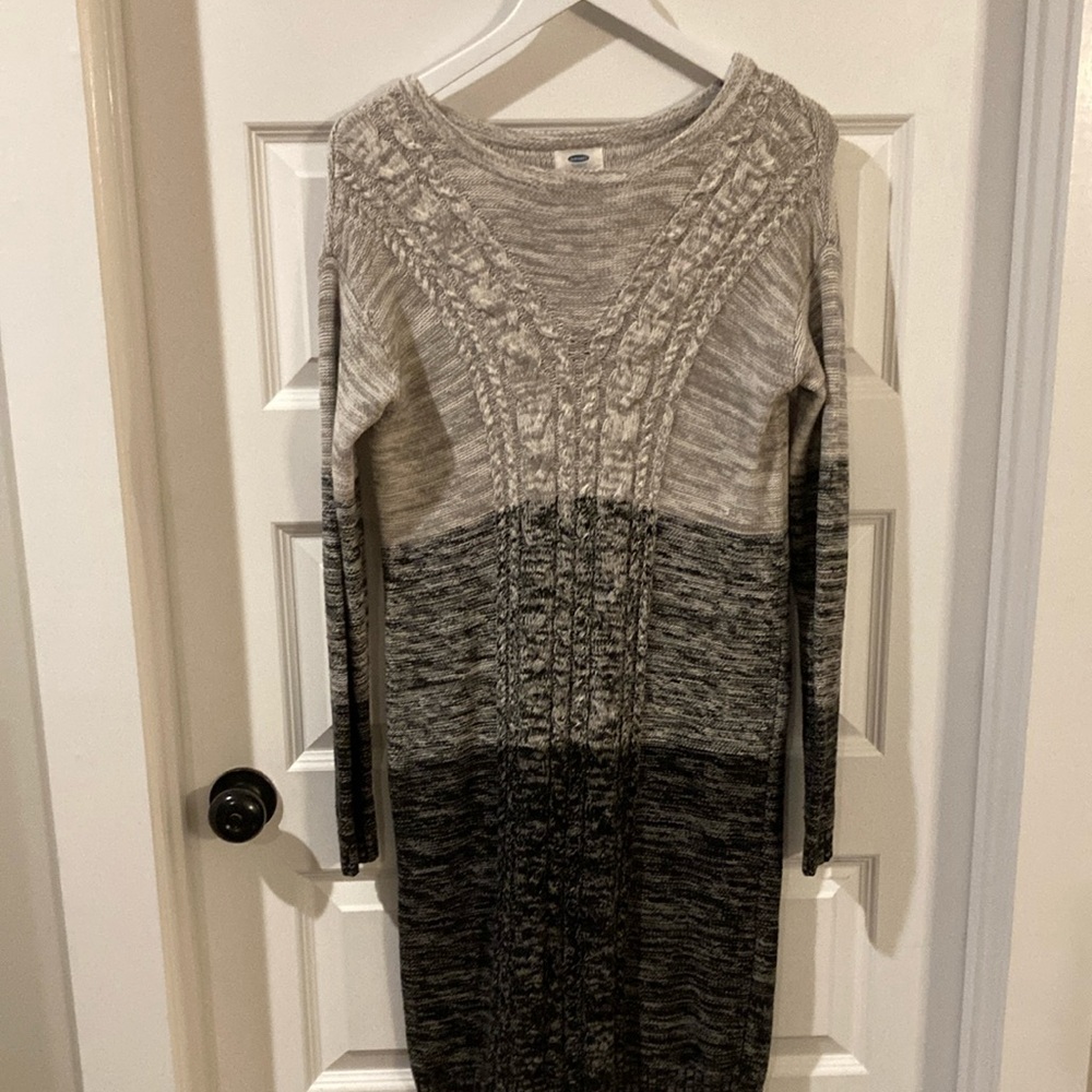 Old Navy Cable Knit Ombre Sweater Dress